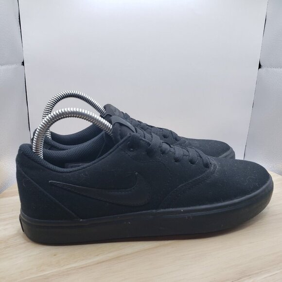 NIKE SB Check Solarsoft 921463-001 Black Canvas Casual Shoes/Sneakers Size 8 - Picture 1 of 7